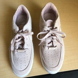 Platform suede pink nike air forces
